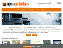 Tablet Screenshot of medulaproducciones.com